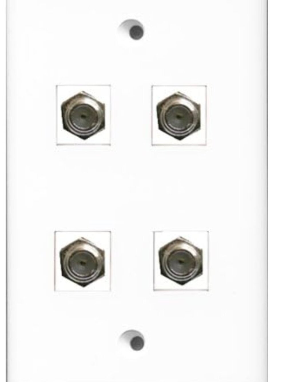 4 port coax wall plate